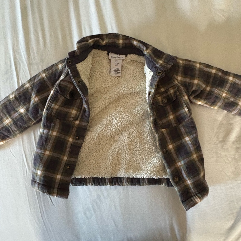 Boys shearling lined button jacket 3T